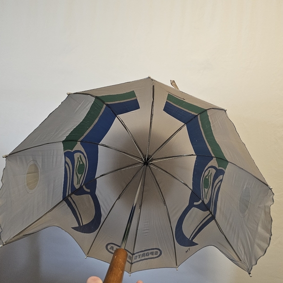 Vintage OFFICIAL Seattle Seahawks NFL Helmet Sports Brella - Picture 5 of 11
